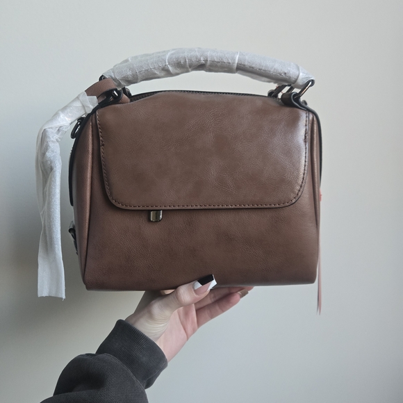 foxlover Handbags - FOXLOVER Small Leather Crossbody Bags Shoulder Bag Top Handle Mini Handbag Purse